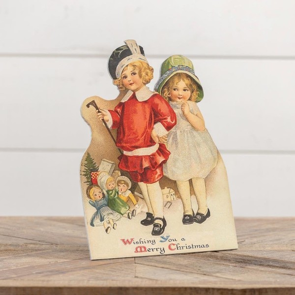 Ragon House 12" Wishing You Merry Christmas Victorian Kids Holiday