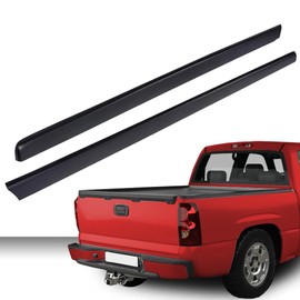 PIT66 2 Pcs Left & Right Truck Bed Rail Cap, Compatible with Chevy Silverado/GMC Sierra 6.5Ft 1999-2007, Rail Caps Panel Top Protector