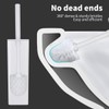 Topsky 2-Pack Closed Toilet Brush Compact Toilet Brush and Holder,