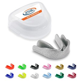 GAME GUARD Hockey Mouthguard for Adults or Teens/Kids Ages 13+ Mouth Guard for Boxing Rugby American Football Martial Arts Kickboxing Karate Taekwondo Handball [Silver - 1 Pack]