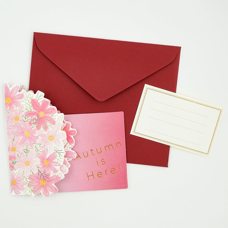 Greeting Life Autumn Autumn Cards Flower Pop-Up Cosmos LY-44 Pink