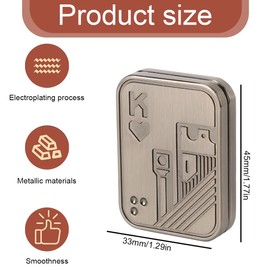 AOEVUIR Fidget Toys Slider Metal Poker Fidget Slider Magnetic Fidget Toy for Adults EDC Metal Fidget Slider ADHD Autism Anxiety Stress Relief Haptic Decompression