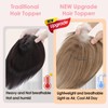 S-noilite Hair Toppers for Women Human Hair with Side Bangs