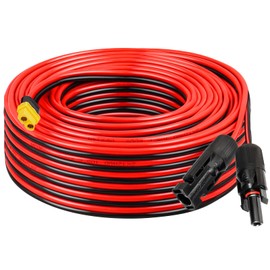 MOOKEERF Solar to XT60 Charge Extension Cable 75FT 12AWG XT60 Solar Cable for Portable Power Station Battery Pack