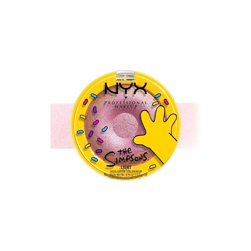 NYX Professional Makeup Homer Simpson Doughnut Highlighter, Frosty, Buttery, High