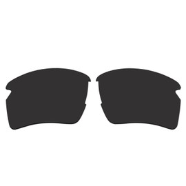 ACOMPATIBLE Replacement Lenses for Oakley Flak 2.0 XL Sunglasses OO9188 (Not Fit Flak 2.0) (Black - Polarized)