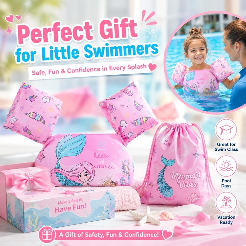 Rooxin Swim Vest Armbands for Beginner Swimmers – Foam Buoyancy