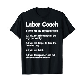 Labor Coach Expecting Dad Rules Papa Funny Baby T-Shirt