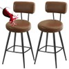 Bifaunvogel Bar Stools Cover Waterproof PU Counter Height Barstool Covers