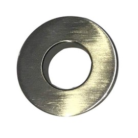 BWE Brushed Nickel Sink Basin Trim Overflow Cover Brass Insert in Hole Round Caps