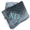 Go Greek Chic Embroidered Chi Omega Plush Throw Blanket