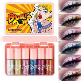 Liquid Eyeshadow - Waterproof Glitter Eye Makeup | Long-Lasting Sparkly Eye Shadow Cosmetics, Makeup Accessories for Women Girls Bridal