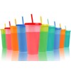 Lyellfe 10 Pack Color Changing Cups, 24 oz Reusable Tumblers