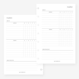 Mini Happy Planner Routines Tracker Planner Insert Agenda Refill for 7-Discs Notebook 4.6 x 7