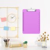Piasoenc 2 Pack Plastic Clipboards, Translucent Ruler Clip Board with