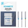 Schmetz 25 Jeans / Denim Sewing Machine Needles, Assorted Mixed