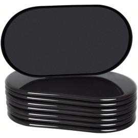 Ezprotekt Large Furniture Sliders for Carpet, 8 Pack 9 1/2" x 5 3/4" Heavy Duty Furniture Movers Sliders for Hardwood Floors, Reusable Oval Furniture Moving Pads, Protect Floor and Easily Move (Black)
