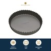 MasterClass Non-Stick Loose Tart and Quiche Tin, Fluted Carbon Steel,