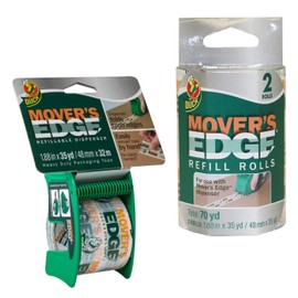 Duck Brand Mover's Edge Packaging Tape: 1.88 in. x 35 yds. (Translucent with"MOVER'S EDGE" Printing) +with dispenser