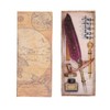 Feather Pen Set with 10 Interchangeable Nib Fire Lacquer Wax