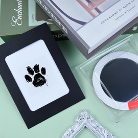 4-Piece Baby Print Set, Clean Touch Handprint Baby Handprint and Footprint Ink Pad, Baby Hand and Foot Paw Print Set, Dog Baby Skin for Newborns, Baby Shower, Family Gift