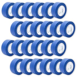 24 Pack 1.88 Inch Blue Painters Tape, Medium Adhesive That Sticks Well but Leaves No Residue Behind, 60 Yards Length, 24 Rolls, 1440 Total Yards
