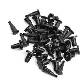 VekAuto 10 Pcs Plastic Rivet, 30.5x19.6mm Fastener Clip Bumper Clips Universal for Car Plastic Black