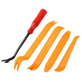 5-piece Set Auto Rivet Panel Removal Clip Clamp Tool Removal Tool Parts (4 Panel Removal + 1 Clip Clamp Tool)