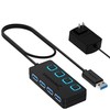 SABRENT 4 Port USB 3.0 Hub with Individual LED Lit
