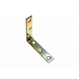 Corner Brace Angle Repair Bracket Yellow Galvanised Steel 75 mm Pack of 20