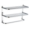 2-Tier Towel Rack Floating Shelf with Towel Bar, 30-Inch W