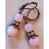handcrafted by BeJay double PINK OPALITE & AB Rhinestone roundel
