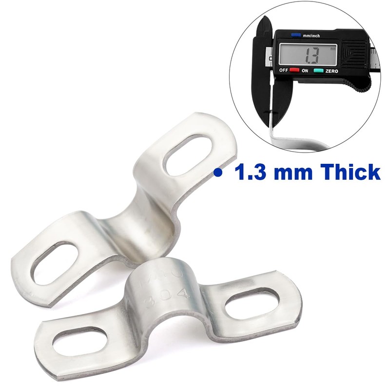 MgcTolBox Heavy Duty Metal U-Pipe Clamps,U Pipe Bracket with 2
