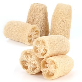 6 Stücke Luffa Schwamm Natürliche, Natürliche Luffa Peeling Biologisch abbaubare LuffSchwämme für Körperpflege, Dusche, Küche Scrubber und Luffa Seife