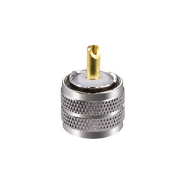 POBADY 5PCS PL-259 UHF Male Connectors 50 Ohm PL259 Male Plug Crimp RF Coax Connector Adapter for RG58 LMR195 RG142 RG400 Low Loss Coax Cable Compatiable with Ham Radio