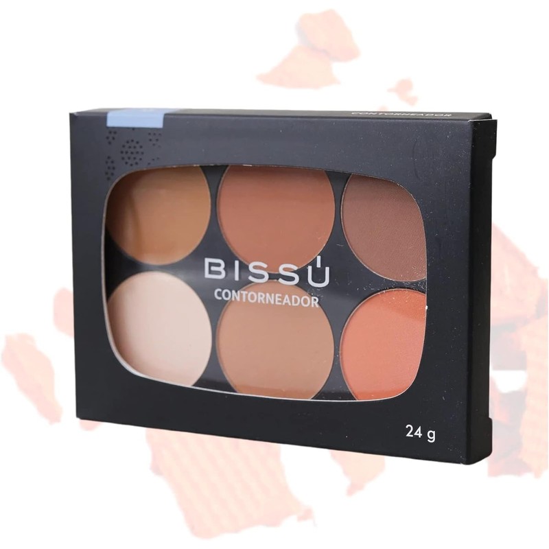 Biseú, Paleta De Contorneadores En Polvo, Bronzer, Contour, Iluminador, 24gr