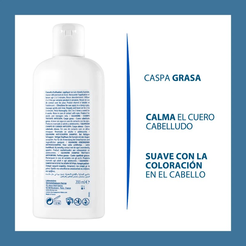 Ducray Shampoo Squarnorm Caspa Seca 200ml