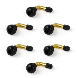 Set of 6 Tyre Valves, LINTRA Brass Tubeless Valve, Bicycle Valve, Suitable for Scooters, Motorcycles, Mopeds