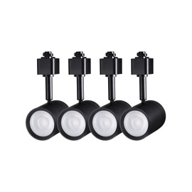 LEONLITE 8.5W LED Track Lighting Heads, H Type Track Light Heads, 36° Dimmable Track Lighting Fixture Ceiling, CRI90 Spotlight Fixture, 2700K Soft White, Matte Black, ETL Listed, Pack of 4