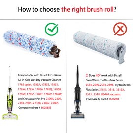 Crosswave Replacement Parts (1 Multi Surface + 1 Pet + 1 Floor Brush + 2 Filters)