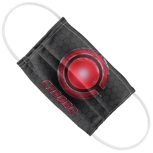 Justice League Movie Kids Cyborg C Logo 1-Ply Reusable Face