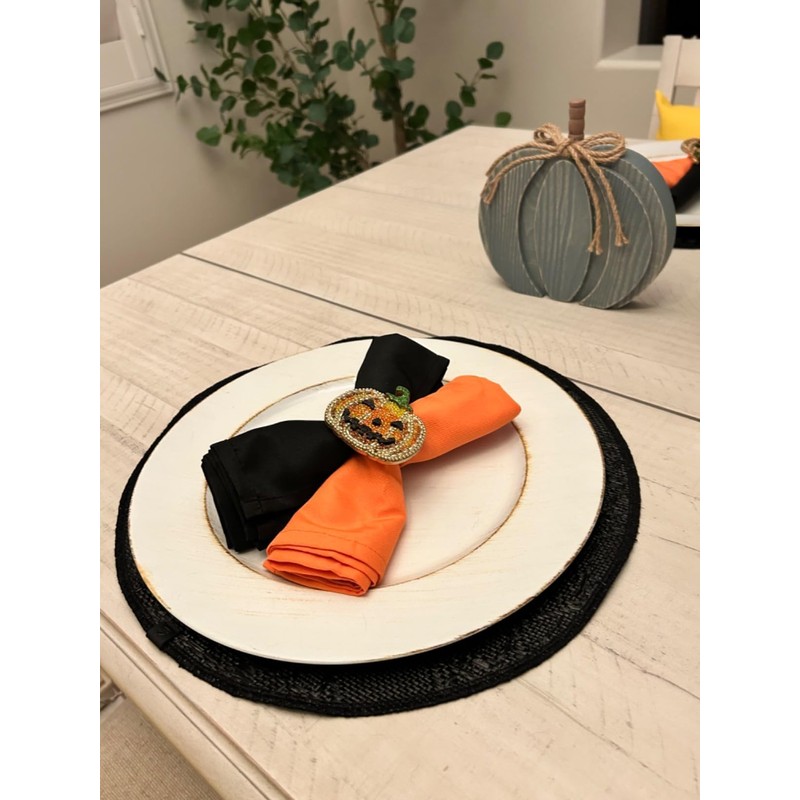 PLOYMONO Orange Heavy Duty Cloth Napkins - 17 x 17