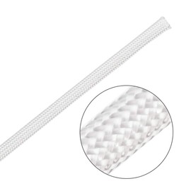 sourcing map Insulation Braid Sleeve, 16.4 Ft-3 mm High TEMP Fibreglass Sleeve Cable Sleeve Cover for Thermal Equipment, White