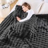 NEWCOSPLAY King Blanket for Couch Dark Grey Super Soft Flannel
