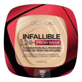 Base de maquillaje en polvo de alta cobertura y larga duracin Infallible 24h Freshwear de LOral Paris                                                 