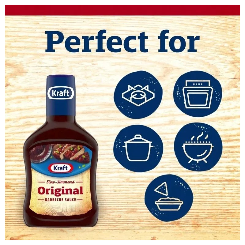 Kraft Original Slow-Simmered BBQ Sauce, (18 oz Bottle)