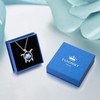 TANGPOET Turtle Necklace 925 Sterling Silver Necklace for Women Blue