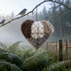 LUOBEIYAOHL Handmade Fiber Bird Nesting Heart Build Birdhouse Wool Material