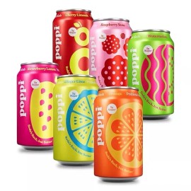 Poppi Fun Favorites Variety Pack, 12 Fl Oz, Pack of 12 Sparkling Prebiotic Soda