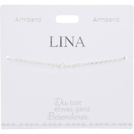 Kinderarmband - Versilbertes Armband mit Namen Lina